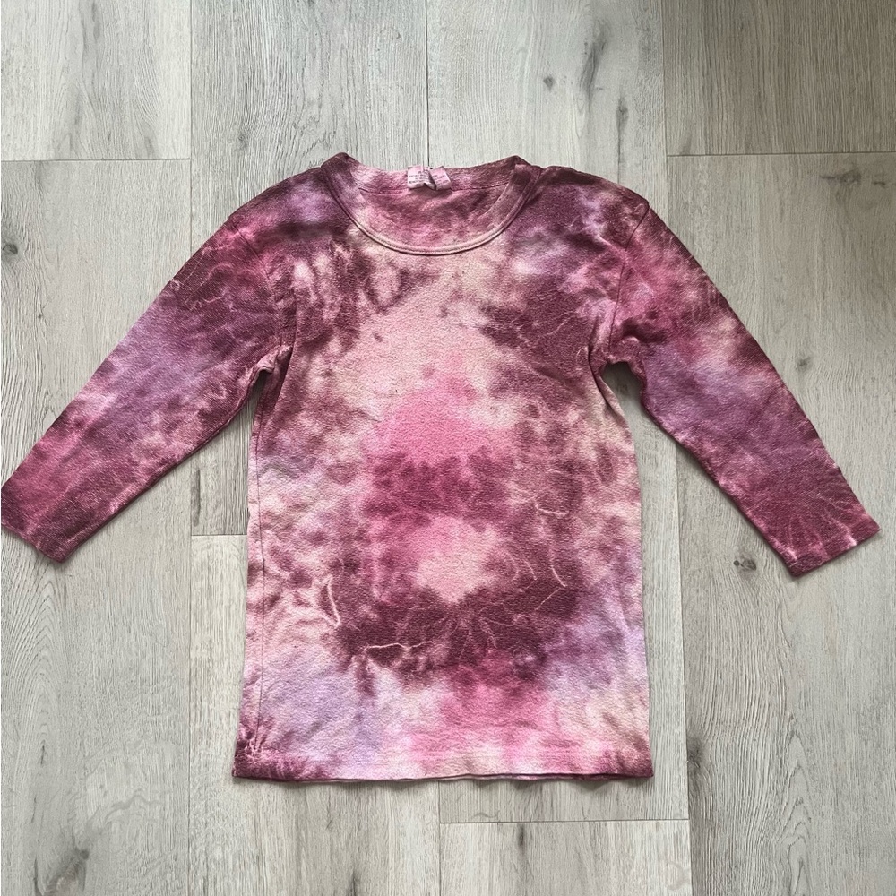 Vintage Michael Stars Long Sleeve Tie-Dye Shirt - Pink and Purple